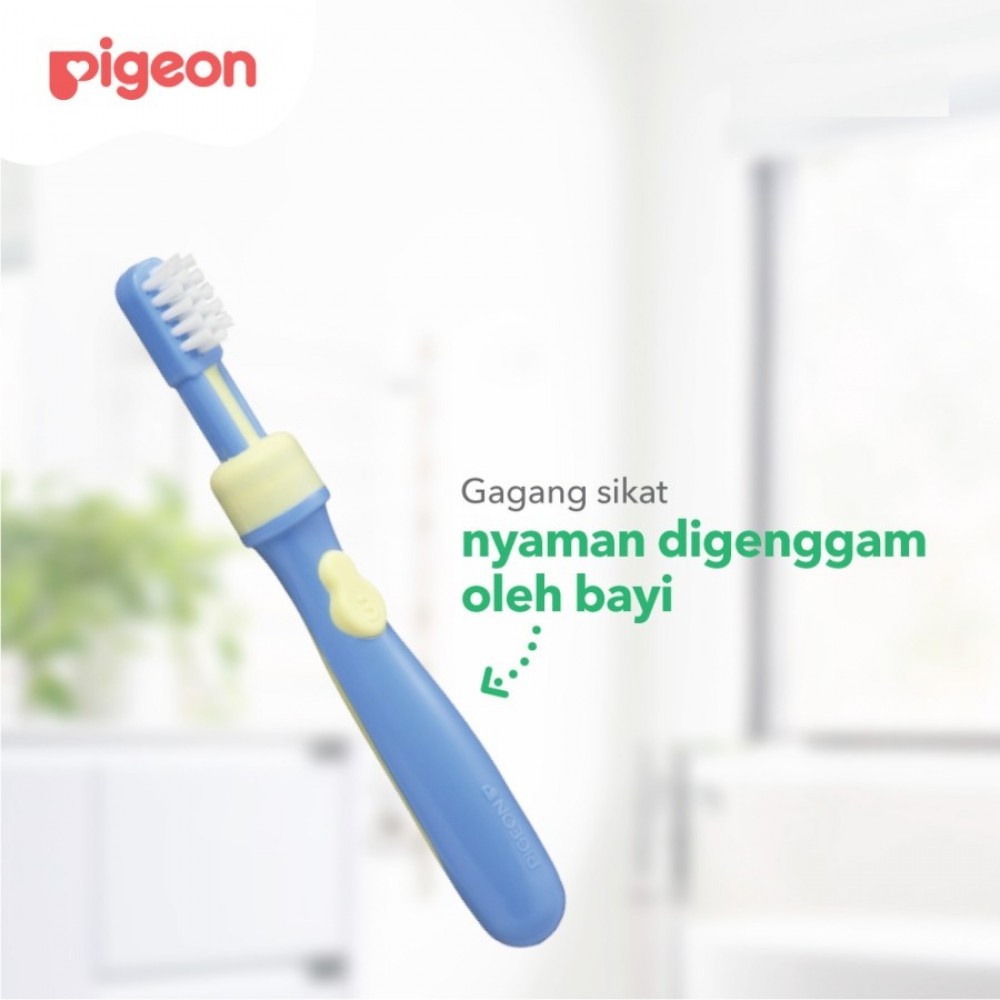 Pigeon Baby Training Tooth Brush 12m+ - L-3 Blue