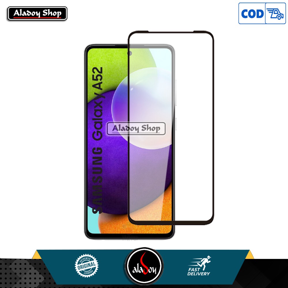 PAKET Case Samsung A52 2021 Transparent Casing + Tempered Glass Layar Full