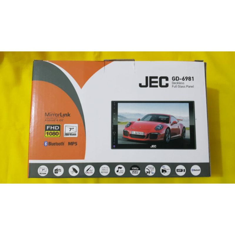 head unit deckless JEC GD 6981 double din JEC 2din JEC TV monitor mobil tanpa dvd