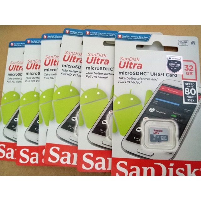 Jual MEMORY CARD MICRO SD 32 GB MMC SANDISK ULTRA MEMORY 32GB CLASS 10