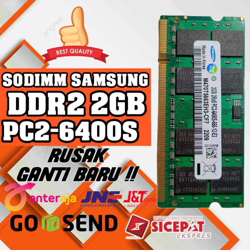 RAM LAPTOP SAMSUNG 2GB DDR2 PC2-6400s SODIMM