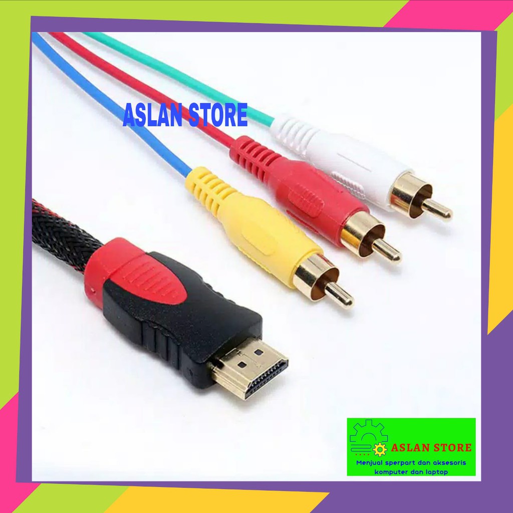 KABEL HDMI TO 3 RCA AV 1,5 METER