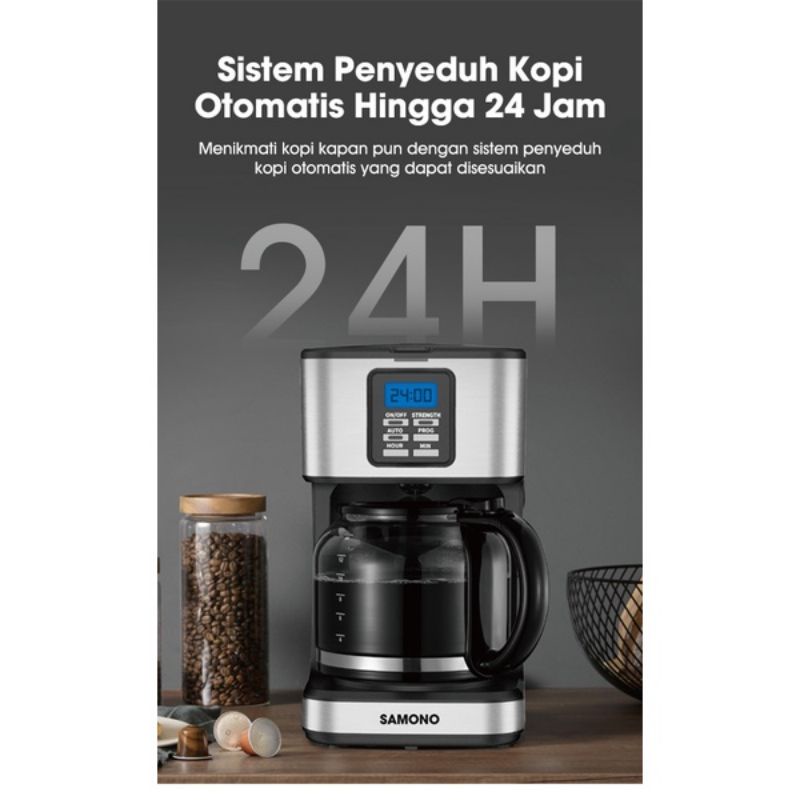 Samono Coffee Maker Mesin Pembuat Kopi Otomatis LCD Display