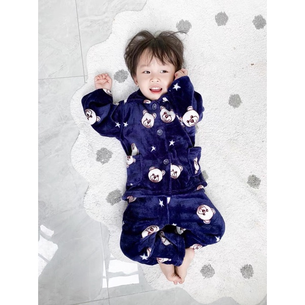 Kids pajamas set import korea piyama hangat anak baju tidur winter musim dingin