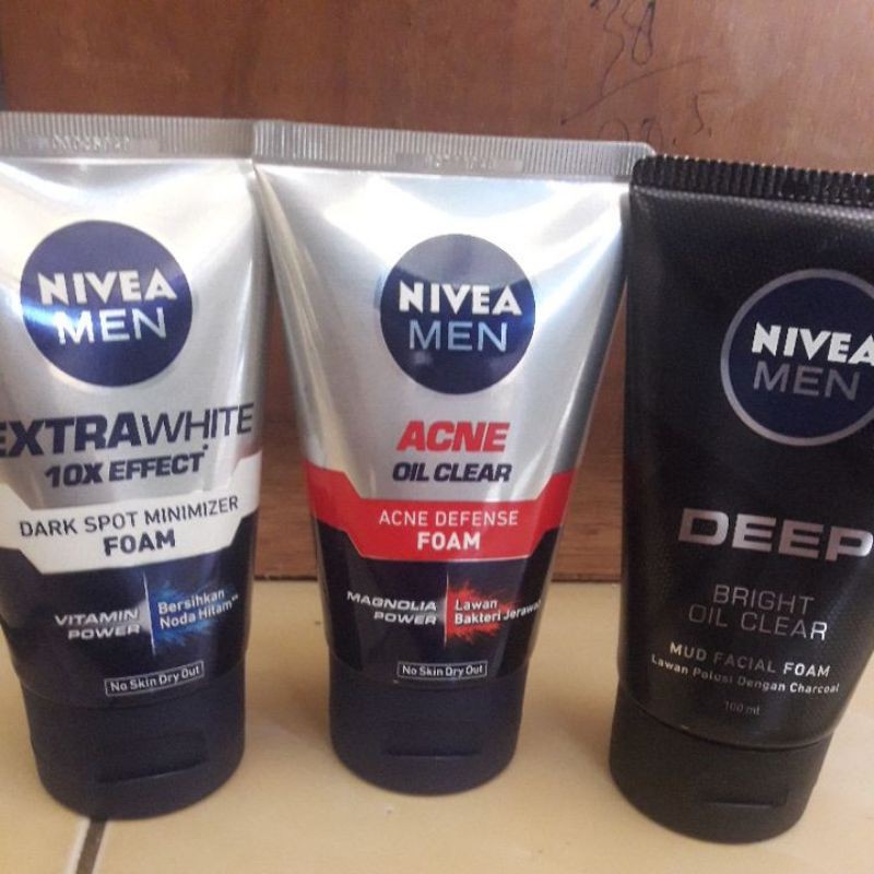 Nivea Men Facial foam 50ml &amp; 100ml(Pembersih muka)