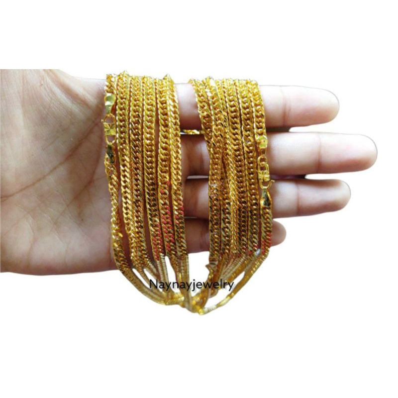 KALUNG SELAMPIT WARNA 24k YXY PANJANG 60cm(Tebal)