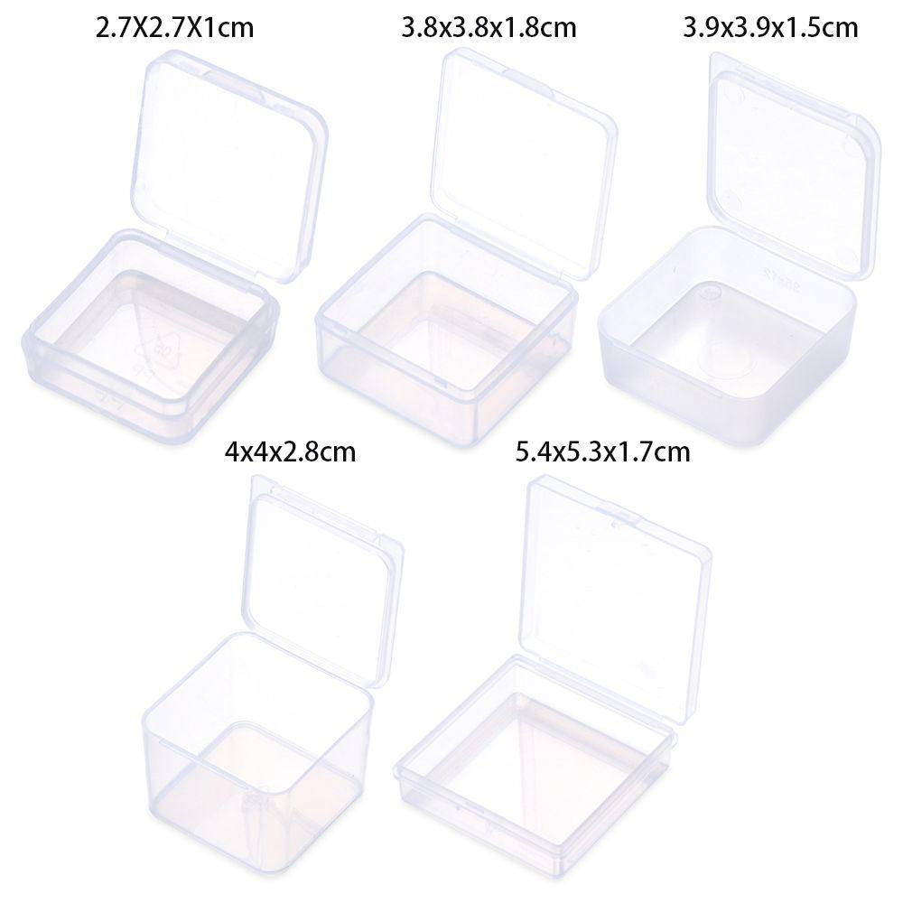 Top Kotak Penyimpanan Kecil Transparan Nail Art Screw Storage Plastik Perhiasan Organizer Case