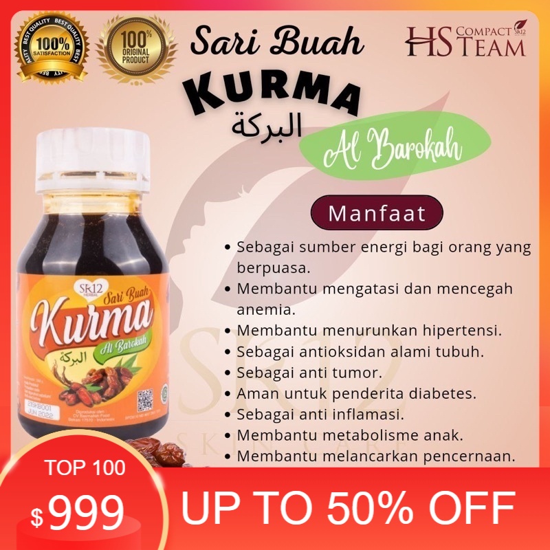 

SR12 SARI BUAH KURMA 350GR / KURMA SUMBER ENERGI METABOLISME ANTIOKSIDAN MENURUNKAN HIPERTENSI