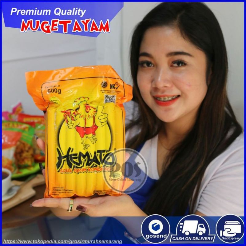 

Sosis / Sossis / Sosiz Ayam Merk Hemato / Frozen Food / Frozenfood Semarang Murah / Makanan Beku