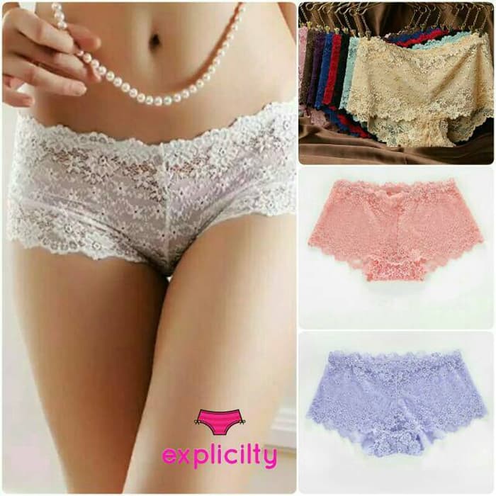 cd 616Celana Dalam Wanita model Boxer SEXY Lace (boxshort) Baguuss