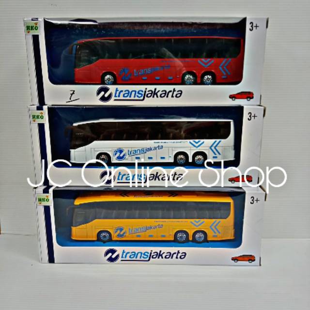 Bus miniatur diecast/ besi Transjakarta