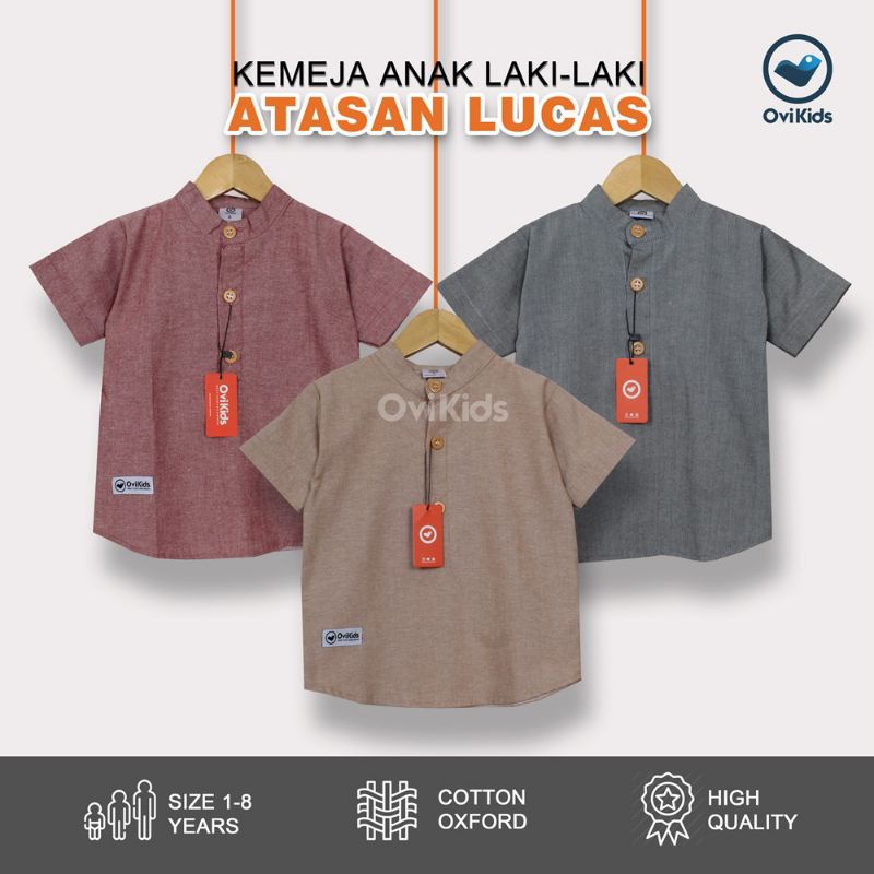 Ovikids - Kemeja Anak Laki-laki Kemeja Koko Anak Lucas 1-8 tahun