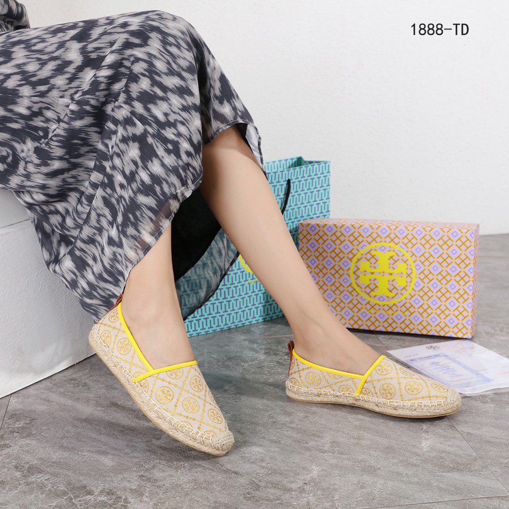 Flat Slip On Monogram Jacquard Shoes 1888-TD