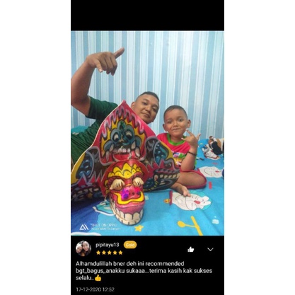 Barongan Kediri asli caplokan spon kayu mainan anak laki2 jaranan topeng reog Ponorogo pecut cemeti