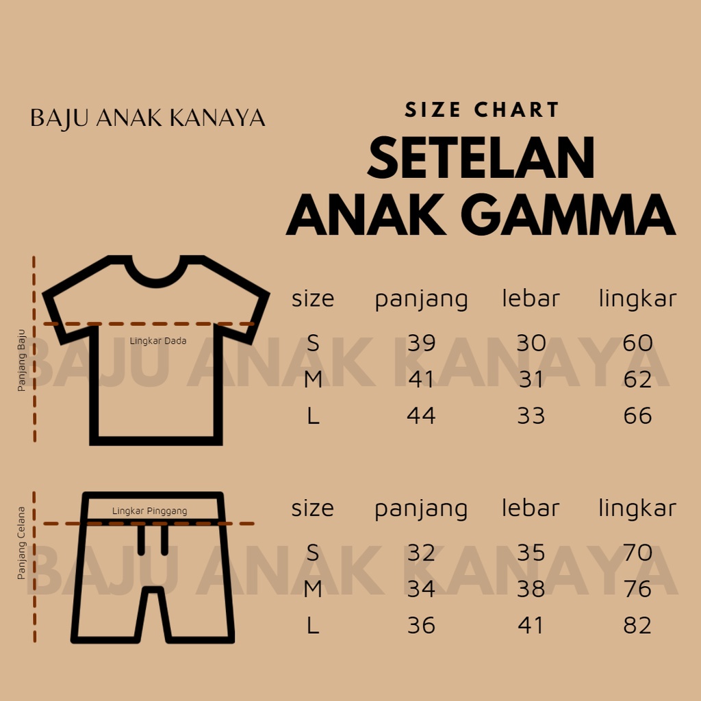 2-5 TH SETELAN ANAK GAMMA SETELAN HARIAN ANAK LAKI-LAKI DAN PEREMPUAN SET ANAK (UNISEX)