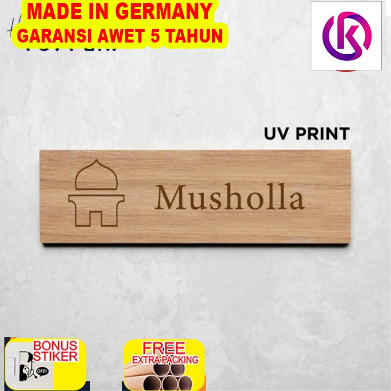 

Promo Signage Musholla Sign Board UV Print Kayu - Kyoto Style - 25x7
