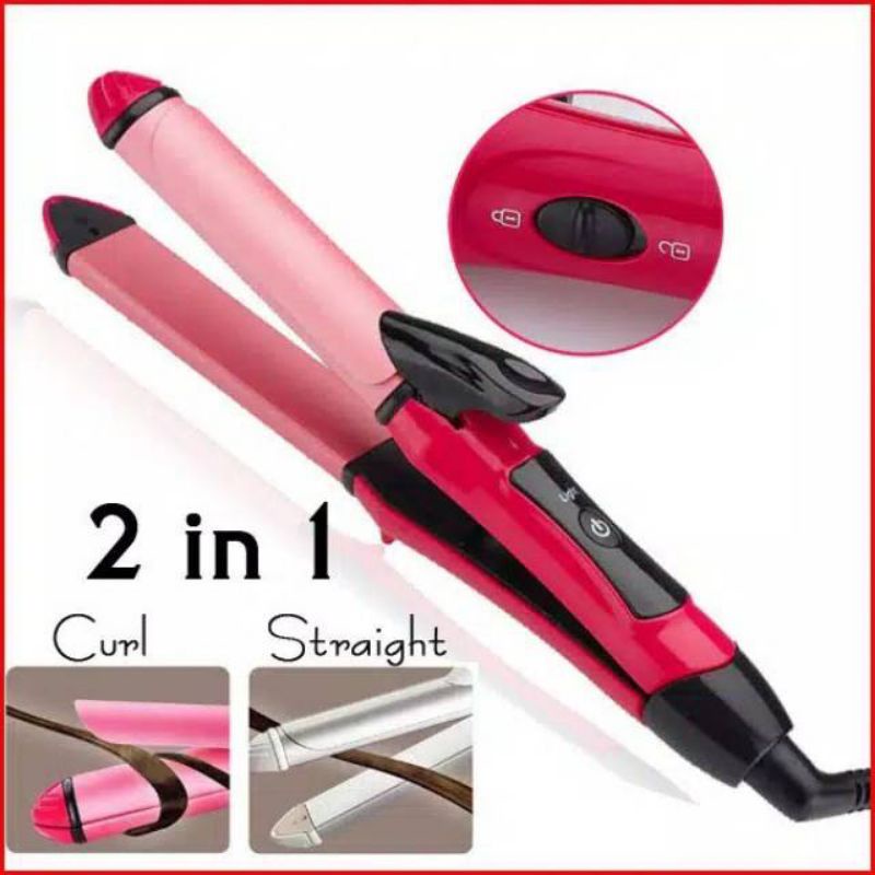 CATOK MINI 2 IN 1 NH. 2009 Curl &amp; Straight Hair Beauty Catokan Kriting Dan Lurus