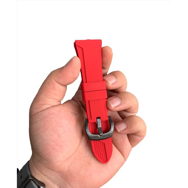 Strap Tali Jam Tangan Silicon merah 26MM expedition