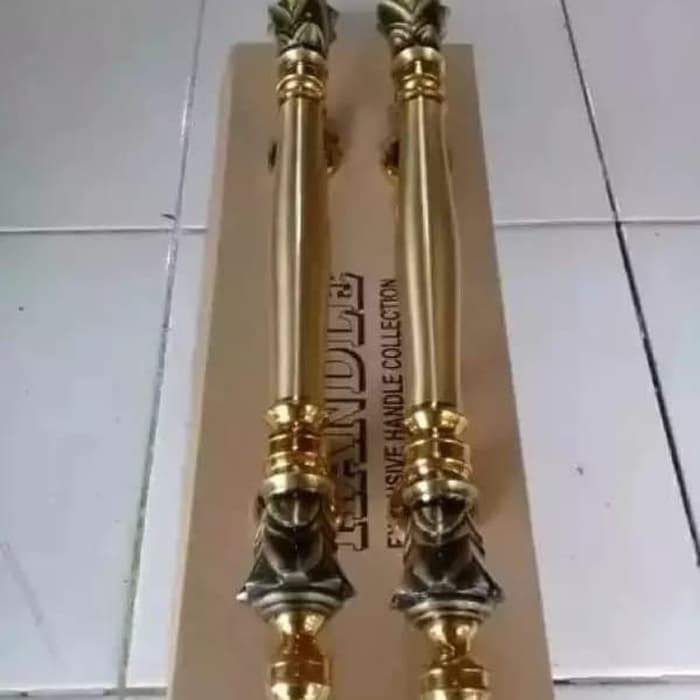 HANDLE KUNINGAN ASLI - HANDLE PINTU RUMAH KUNINGAN ANTIQ brass