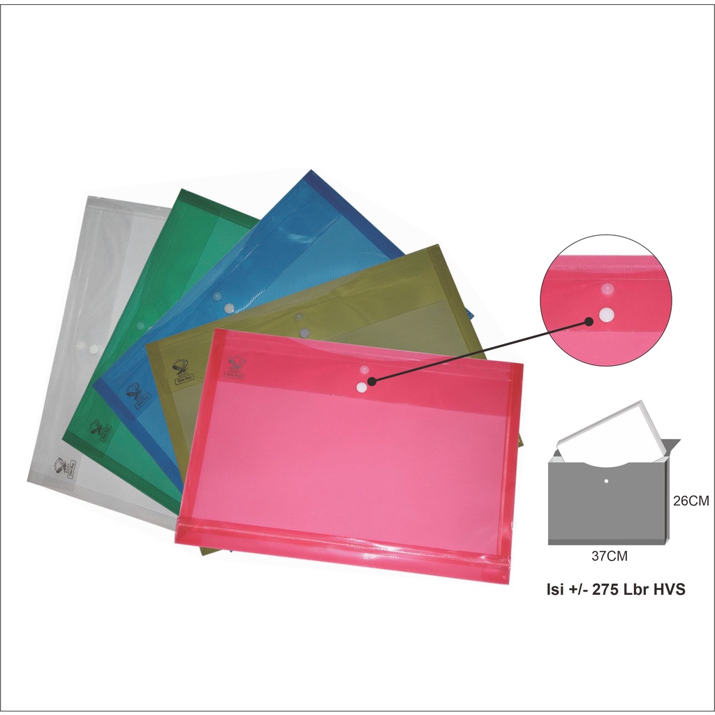 

Map Plastik Kancing / Data Bag / Document Bag File Horizontal Folio EAGLE