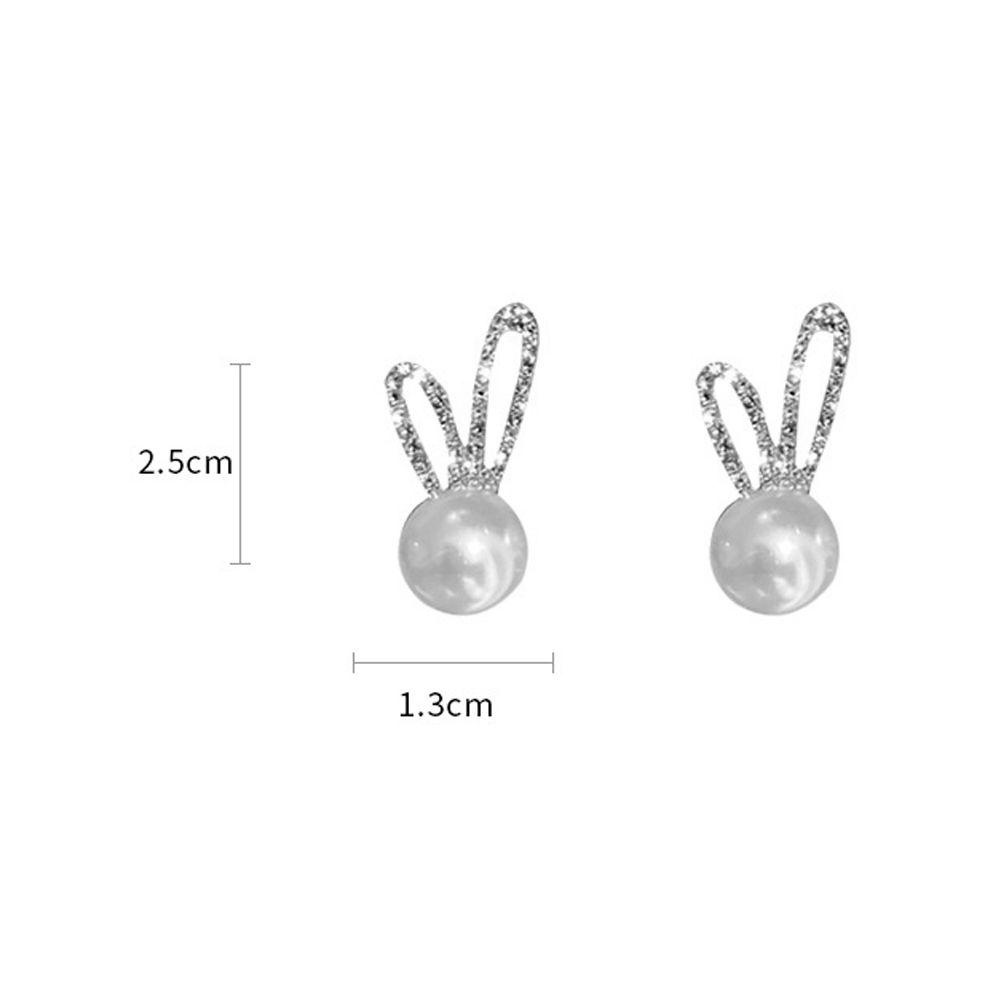 NEEDWAY Anting Stud Lucu Vintage Berongga Korea Kristal Mengkilap Perhiasan Fashion