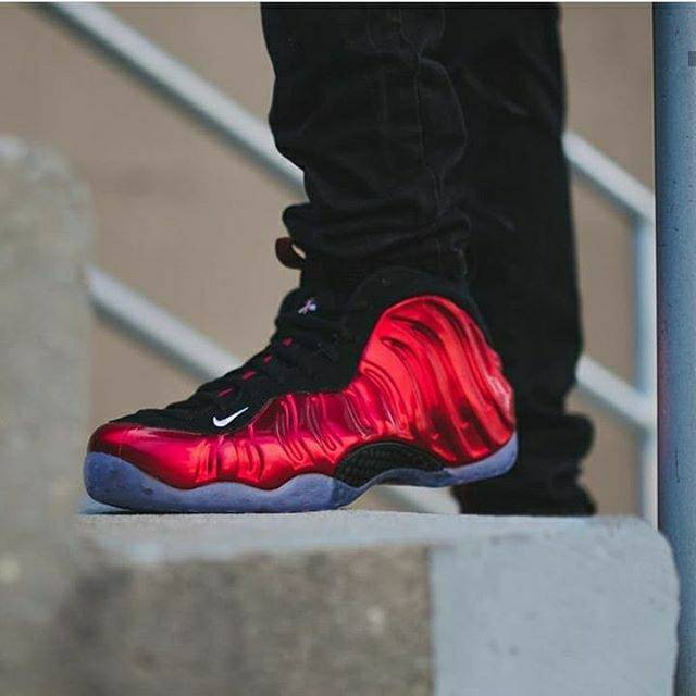 nike foamposite red black