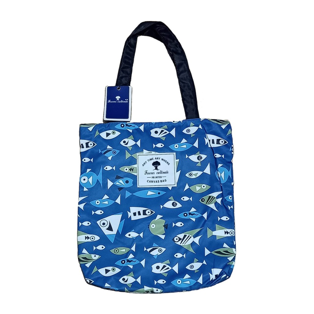 Tas Tote Bag Kanvas Forever Cultivate Printed Canvas Bag