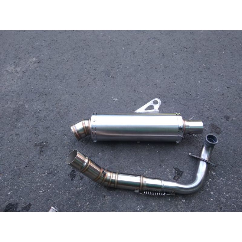 Knalpot racing polos costum inlet38 buat Scoopy fi Scoopy karbu beat fi beat karbu Genio aerox Mio n