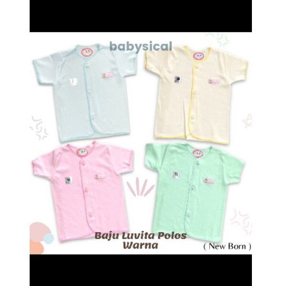 Luvita Baju Bayi Lengan Pendek Motif Garis