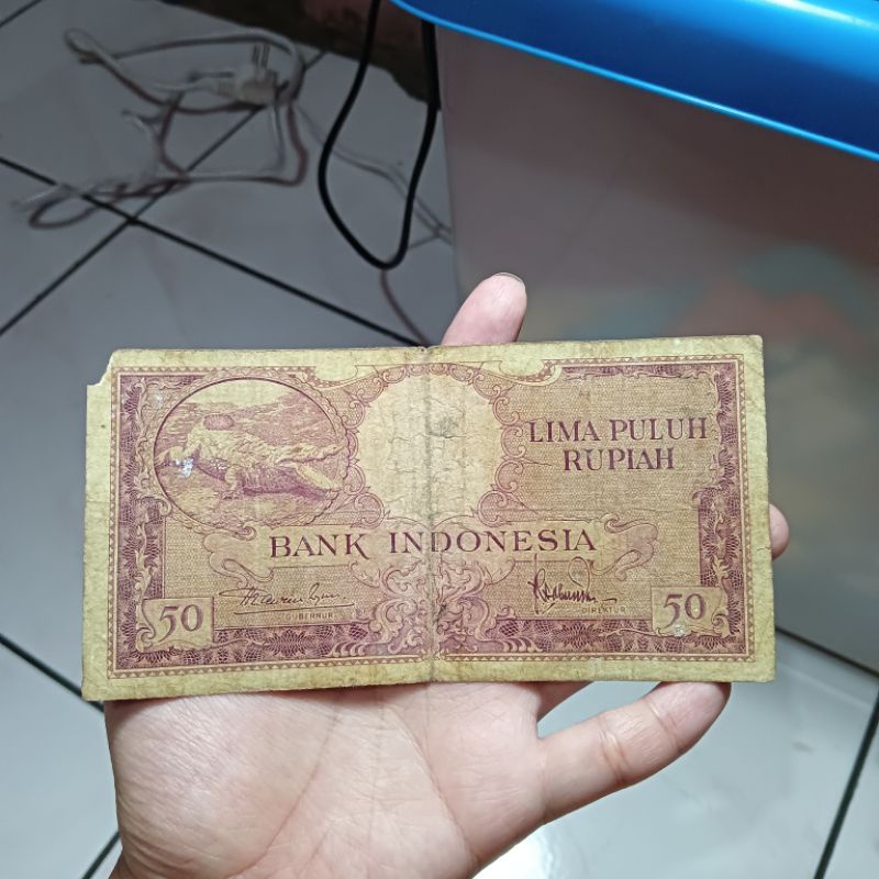 uang kuno 50 rupiah seri hewan buaya.69516