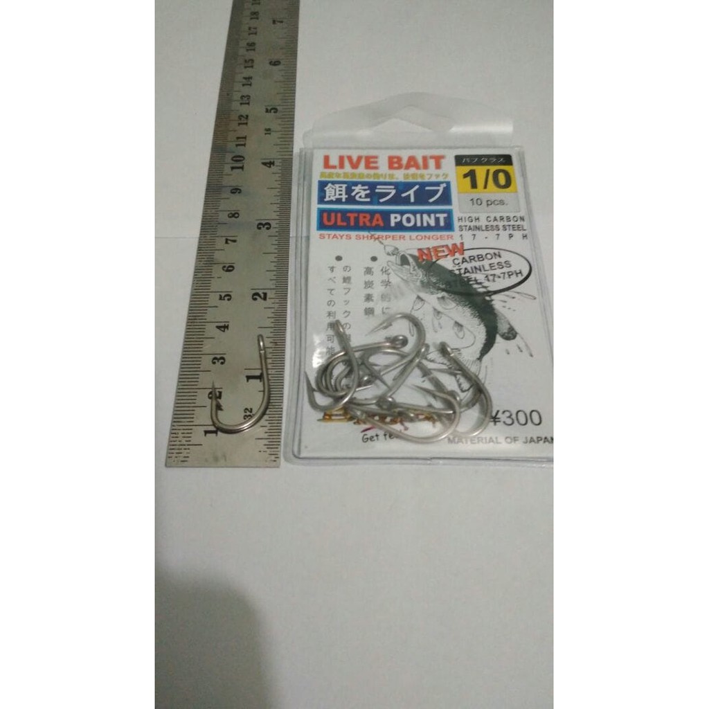 Mata Kail Pancing Live Bait 1.0 High Carbon Stainless Omah Pancing Shop