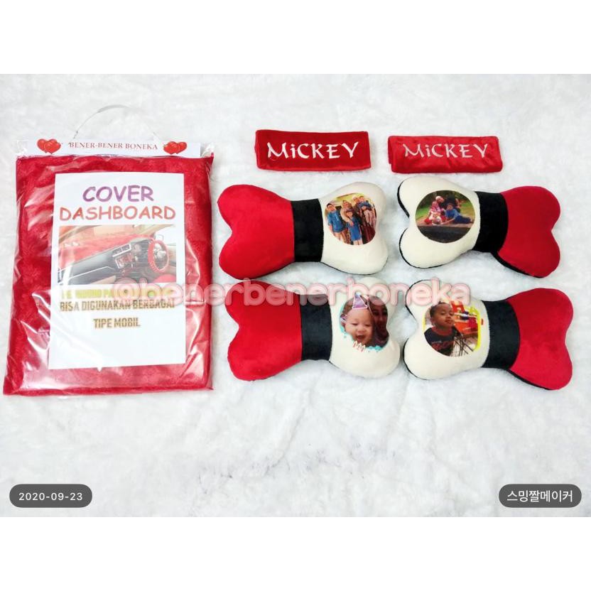 Bantal Mobil Velboa Custom Foto SET