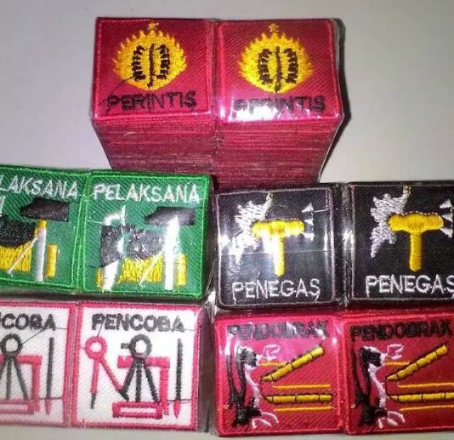 100 biji badge sangga - bet sangga bordir - sangga perintis - pencoba - pendobrak - pelaksana