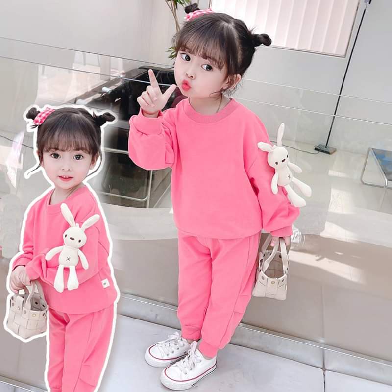 Setelan Anak Perempuan Plain Doll Rabbit