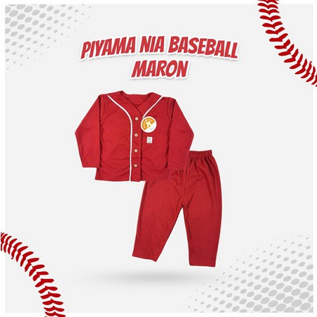 Nia / Piyama Nia Premium Baseball / Baju Tidur Bayi Nia / Baju Bayi Nia Premium Baseball