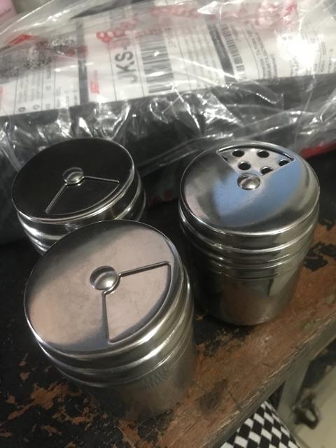 Tempat Merica Lada Stainless Steel Bumbu Garam Perlusin 12 Pcs