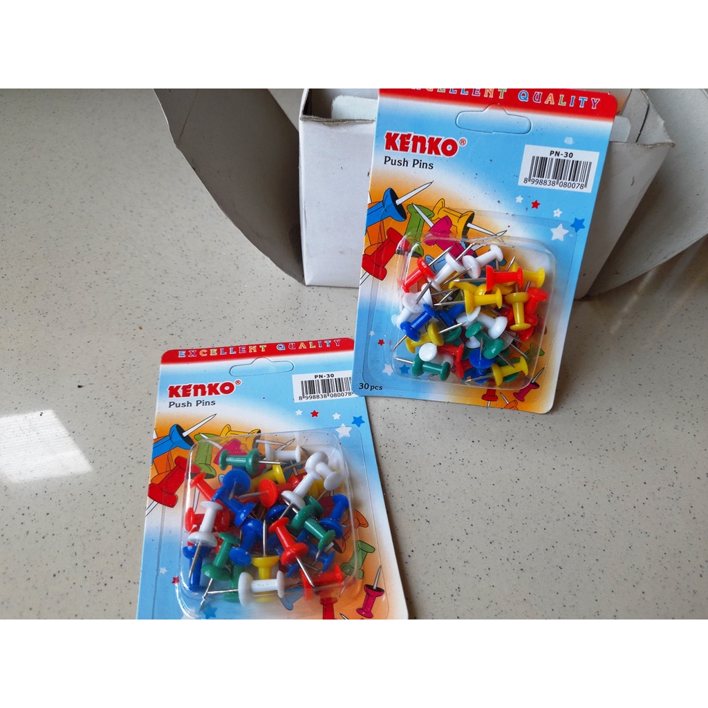 

Push Pin Paku Tempel Pack 30 pcs Excellent Quality - Kenko