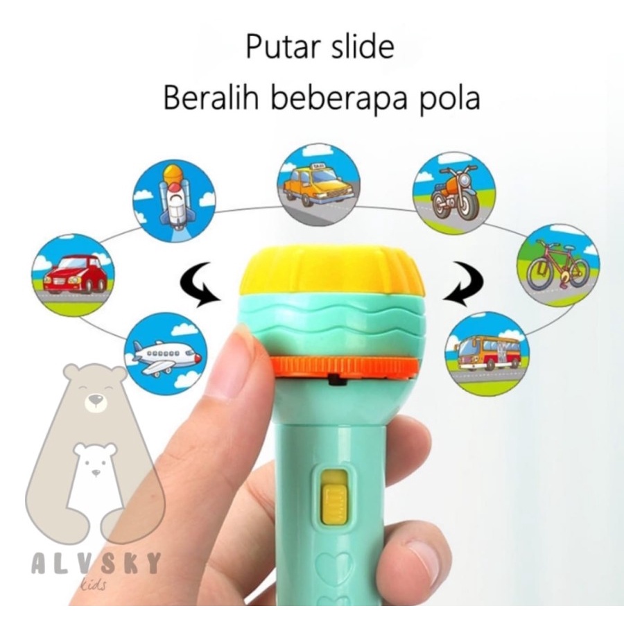 MAINAN ANAK SENTER PROYEKTOR / FUN FLASHLIGHT / MAINAN PROYEKTOR ANAK SENTER LAMPU MALAM