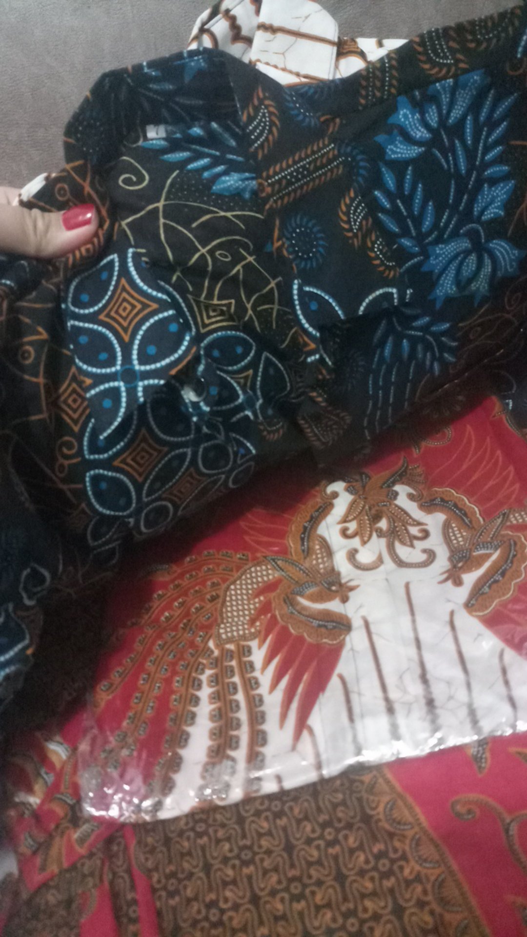 Batik Couple Keluarga Sania Ruffle Ori Ndoro Jowi Dnt Motif Seno Biru