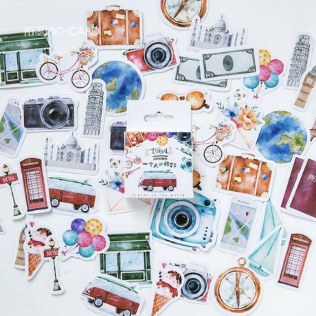 

[LBS] Sticker Set Travelling untuk Bullet Journal Studygram Diary Scrapbook