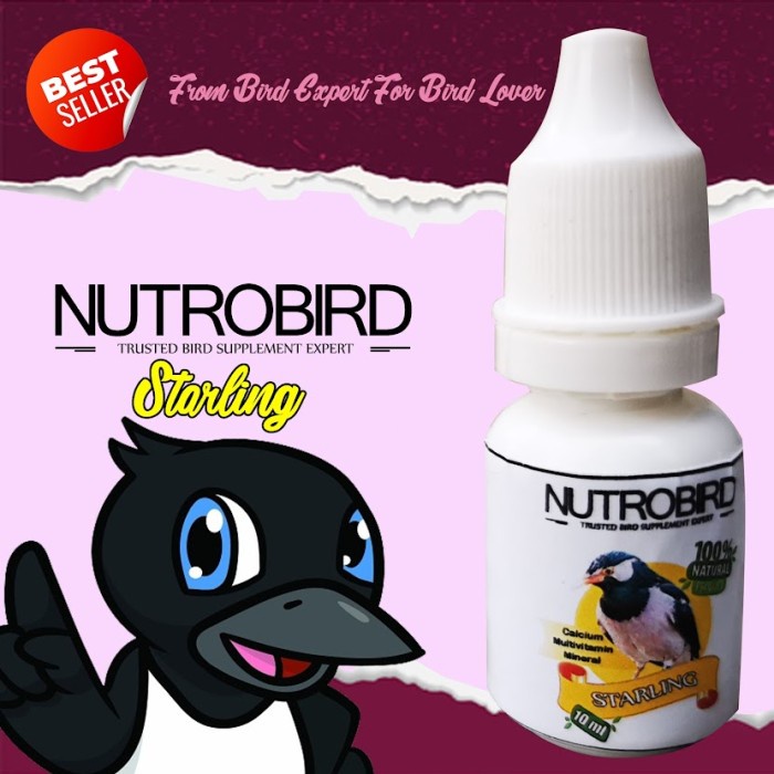 nutrobird jalak starling suplemen vitamin burung jalak suren ampuh