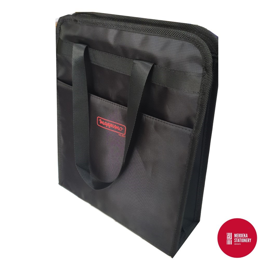 Tas/Tote Bag/ToteBag Kain Tebal Polos Maximo + Resleting 28x30x8 cm