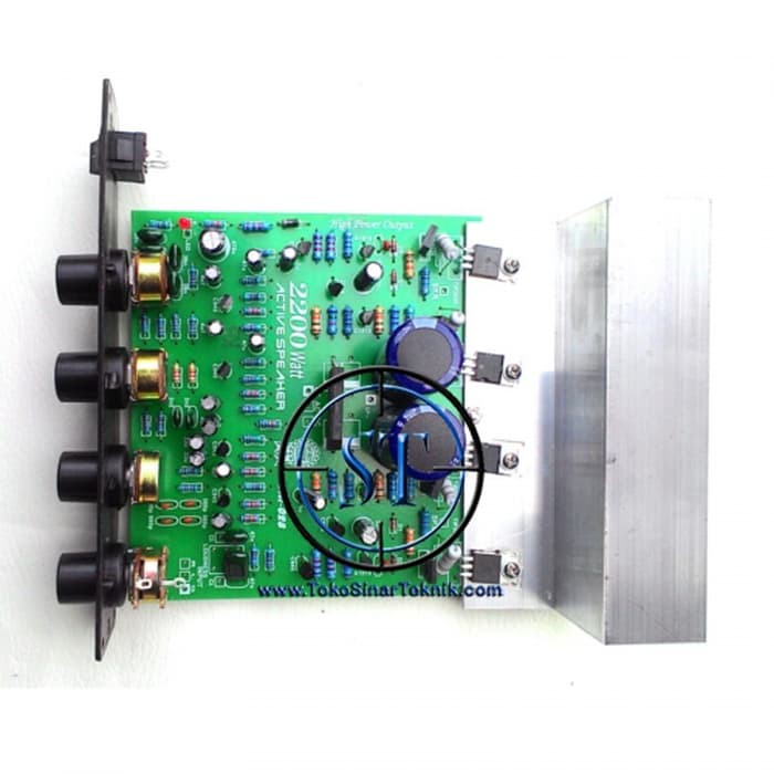Kit Amplifier Speaker Active Aktif Stereo 4 Pot. + TIP 41C / 42C BL-028 + Power Supply 2500 Watt P.M.P.O