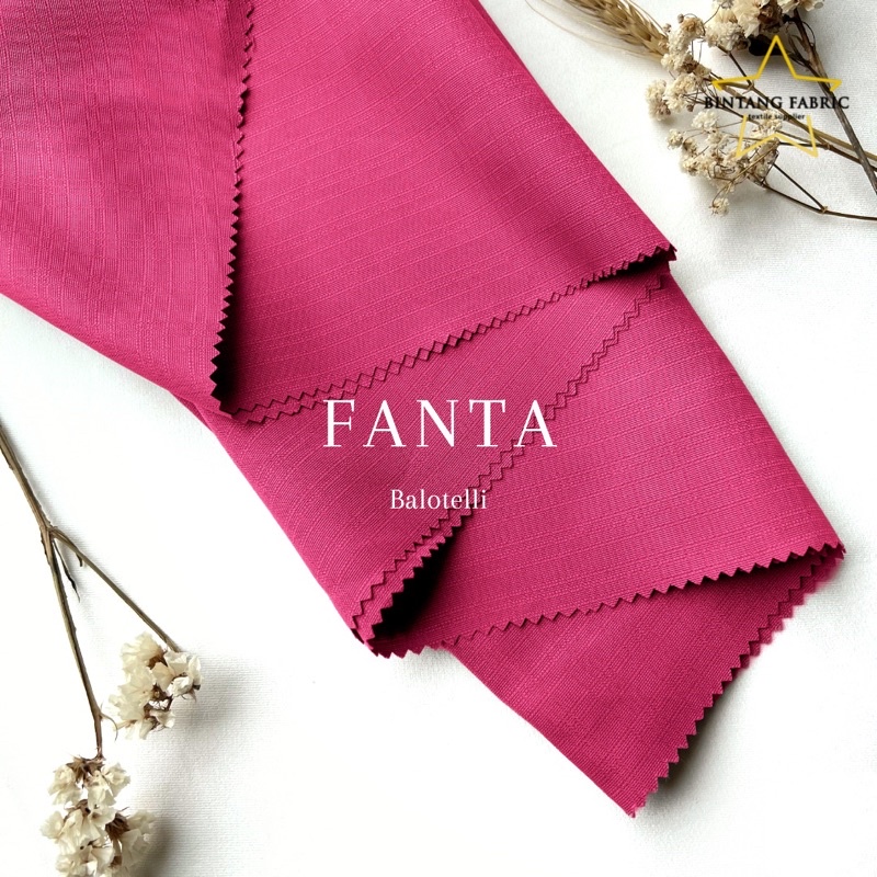 Bahan Bintang Fabric Kain Baloteli Polosan 1 meter-Fanta