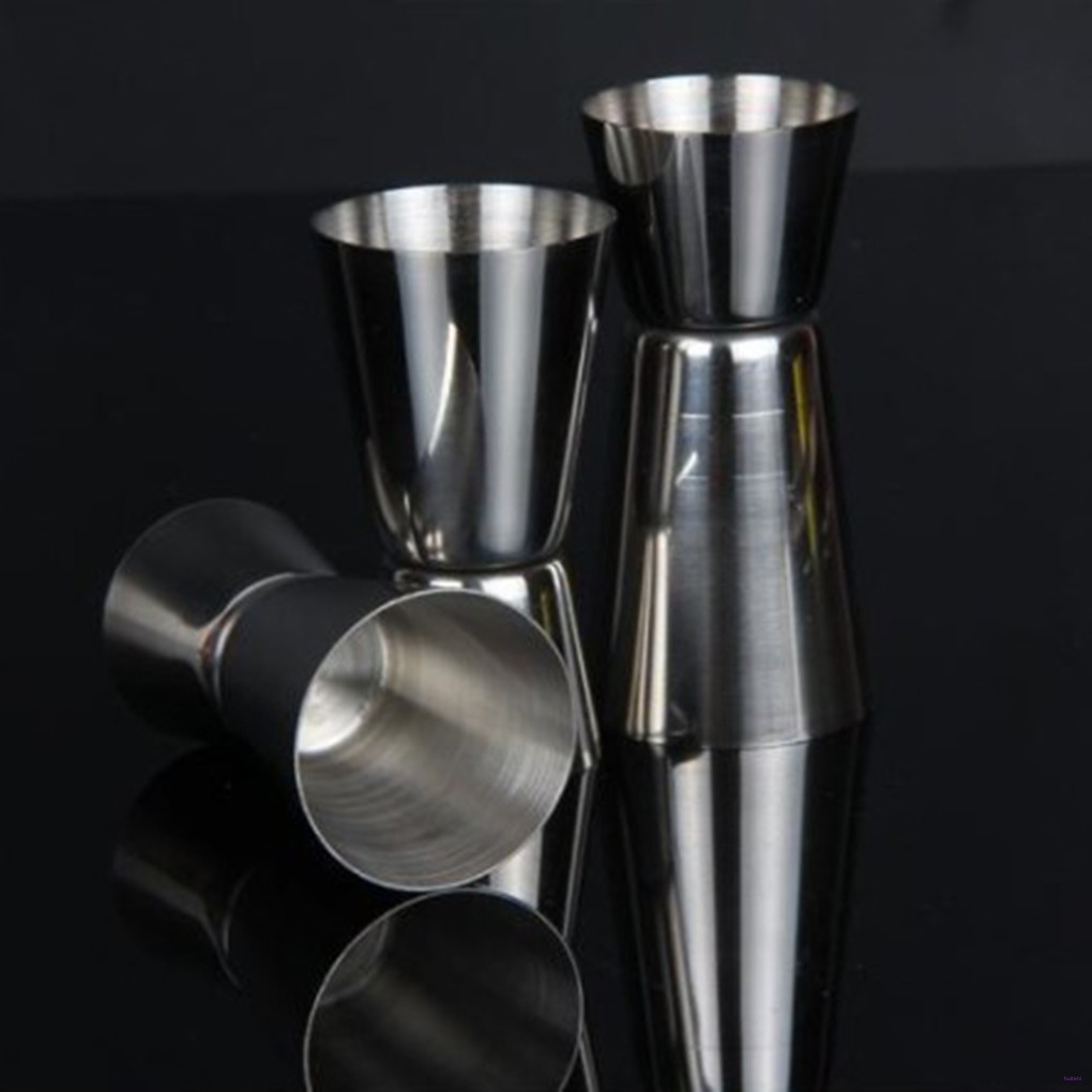 Gelas Ukur Model Kepala Ganda Bahan Stainless Steel Kapasitas 15/30ml Untuk Wine Bir Cocktail