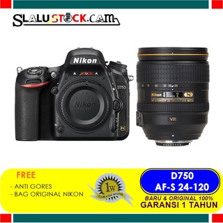 Nikon D750 Kit Af S 24 120mm F 4g Ed Vr Free Nikon Bag Garansi Resmi Shopee Indonesia
