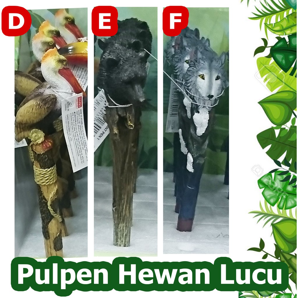 

pulpen kado hadiah unik bentuk hewan souvenir alat tulis aneh etnik murah promo binatang