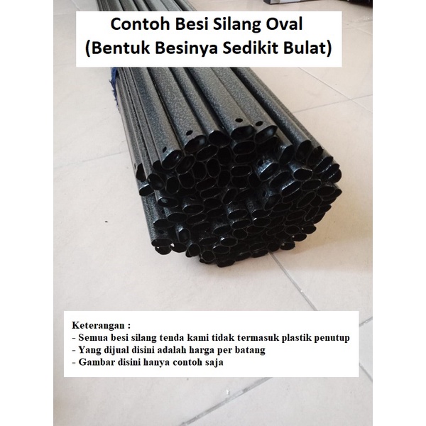 Besi Silang Tenda Lipat Dengan Lebar Besi 2,3cm Atau 2,5cm (Warna Besi Hitam)