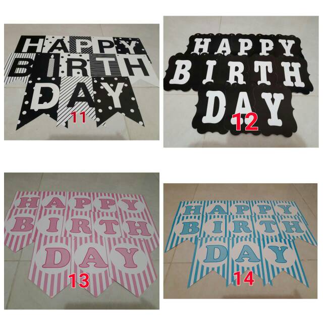 FLAG BANNER HAPPY BIRTHDAY