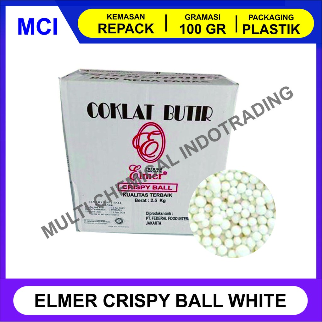 

ELMER CRISPY BALL 100 GR - WHITE CHOCOLATE VANILLA